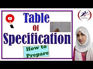 Table of specification complete process