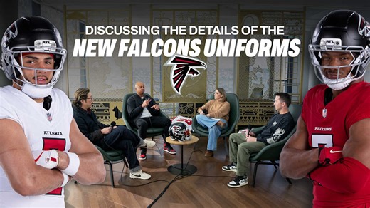 Discussing the details of the new uniforms at Nike Headquarters | Atlanta Falcons x Nike