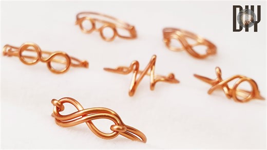 Infinity | Glasses | XO | Heartbeat | Simple wire rings | Adjustable size @LanAnhHandmade 682