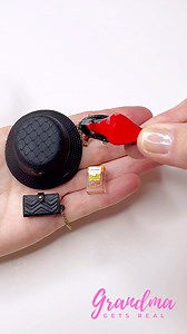 Do you carry mints in your purse? Mini fashion throwback! 🖤✨ 2023 Mini Fashions collection with the iconic red-bottom heel purse, and yes—those mini 😳 Tic Tacs! 👠👜🎩 #minifashions #RedBottoms #zurutoys #miniatureworld #grandmagetsreal | Grandma Gets Real
