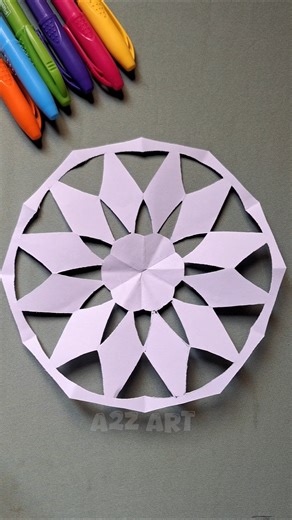 Beautiful Paper Snowflake ❄️ Paper diy 😎 #diy #snowflake #shorts