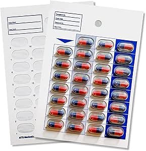 SureMed - One Piece, (Blister Built into Card) Cold Seal, 31-Day Single Dose Medication Blister Cards – 100 Cards