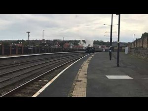 Train coming into Whitby station- North Yorkshire moors railway