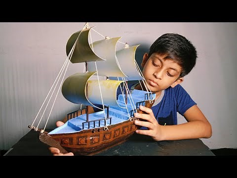 Cardboard Ship I Miniature Ship I Pirate Ship