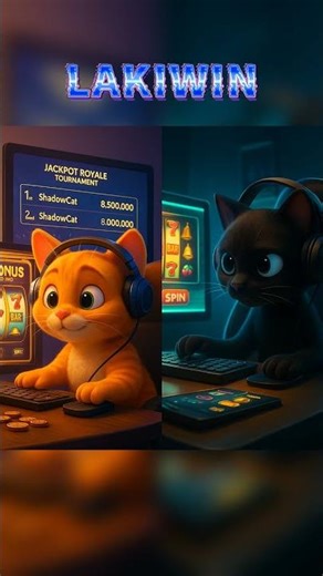 PS-《Jackpot Strings》 — Slot Machine Adventure #lakiwin #cat #kitten #funnycats #cutecats #aidsagent