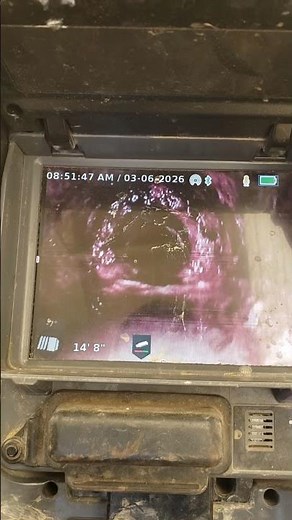 Video drain inspection of the main sewer upstream under slab from the 2 way clean out.