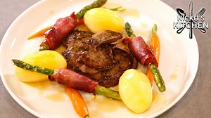 5.7K views · 52 reactions | 'Meat & 3 Veg' has never looked so good! Fancy up this weeks dinner for the fam and see how easy & yummy this classic recipe is (Ingredients list in the comments) | Nicko's Kitchen | Facebook