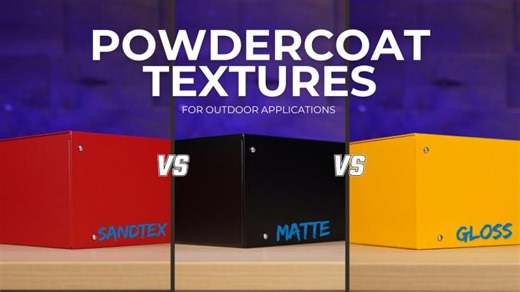 Proto Tech Tip - Powdercoat Textures for Outdoor Applications: Sandtex vs. Gloss vs. Matte | Protocase