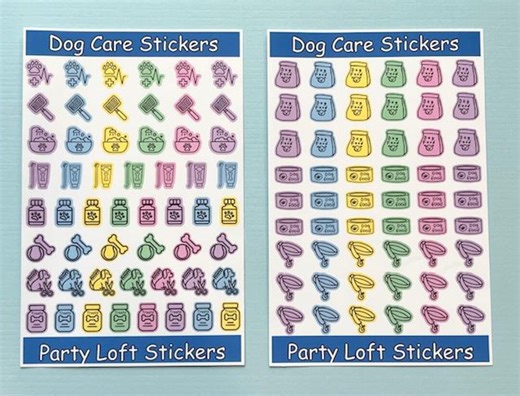Dog Care Schedule Planner Sticker Sheet Glossy Vinyl 3.75"x5.75" Journals, Scrapbooking, for Calendar - Etsy