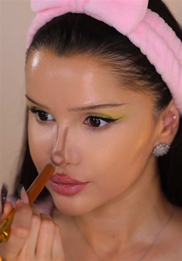 Easy nose contour | #contourhack#nosecontourtutorial#asmrmakeuptutorial#nosecontour