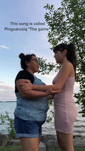 My mother teaching me how to throat sing by the river @kayuulanova #indigenous #inuk #culture #throatsinging #nunavik
