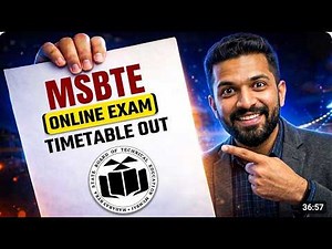 🎯 MSBTE Online Exam Time Table 2026 🔥 | Summer 2026 Exam Date | MSBTE Online Paper Time Table