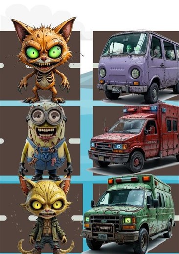 Zombie Car Zone #automobile #cartoon #zombiecars #shortvideo