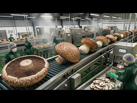 Inside Premium Dried Gourmet Mushrooms Factory – From Fresh Oyster to Luxury Jars 🍄✨