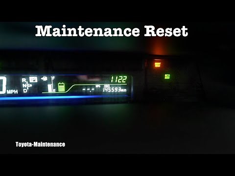 2014 Toyota Prius maintenance reset