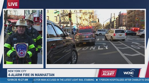 'Through the roof': FDNY on 4-alarm fire, partial building collapse in NYC