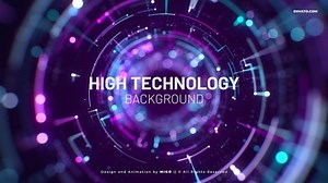 Abstract Futuristic Digital Tunnel Background