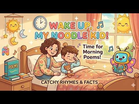 Good Morning Poem Song for Kids | Time to Wake Up! | Sweet Mother & Son Poem., #poem, #animals