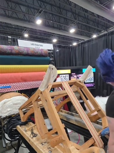 LIVE UPHOLSTERY ATLANTA, GA Join me at the Original Sewing amd Quilt Expo in Arlanta GA for all 3 days and watch 3 students transform 3 unique projects. Ask questions as we work and I demonstrate upholstery skills as they work their way through, one step at a time. Try your hand at a skill or two and enter for your chance to win one of these projects before the end of the show! There are still spots left at my More Before The Show workshop Wednesday the 11th, the day before the show. Take my Sma