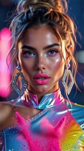 Mirror Glow ✨ Neon Makeup Transformation | Afterlight Dreams