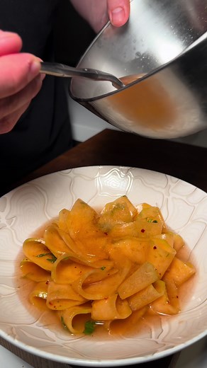 Recette de Melon Mariné en Deux Textures