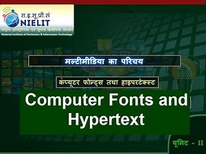 IM 2 Computer Fonts and Hypertext HINDI