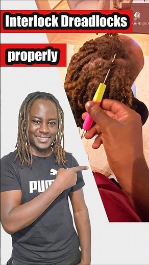 How to interlock dreadlocks properly #dreadstyles #locs