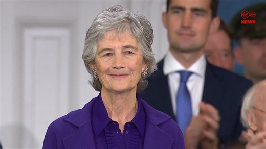 Catherine Connolly has signed the presidential declaration after taking the oath of office in St Patrick’s Hall at Dublin Castle. The 68-year-old becomes Ireland's tenth President. 📺 Watch the inauguration ➡️ https://f.mtr.cool/idktagnmrf #VMNews | Virgin Media News