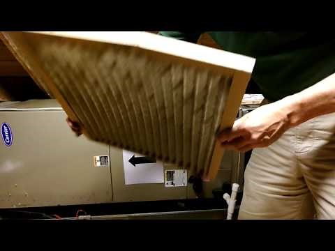 HVAC Filter Removal in an Attic Air Handler Installation