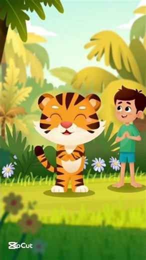 Happy Tiger Cub Jumps and Plays 🐯 | Kids Cartoon