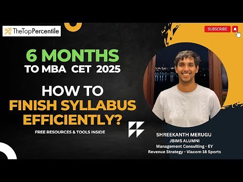 6 Months to MBA CET 2025 | Syllabus Breakdown, Free Resources & Success Tips!