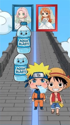 Perfect Puzzle Run Challenge - Naruto vs Luffy! #shorts #naruto #onepiece #anime #luffy