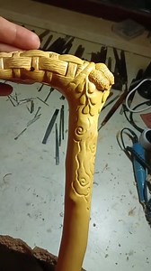 Carving a beautiful wood stick 🏒 #woodsricks #woodworking #woodcarving #woodworkingtools #walkingsticks | WoodArts