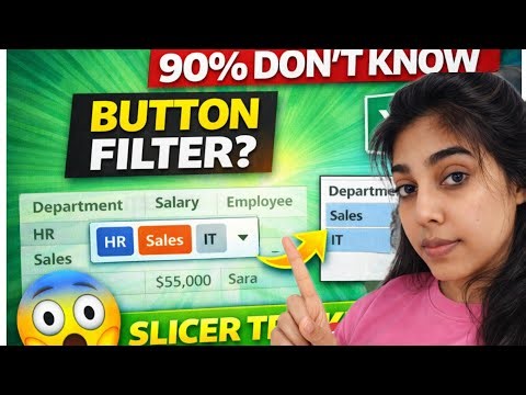 Use Slicers to Filter Excel Data | With Sandy #shorts