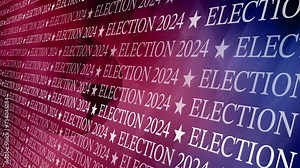 Election text world globe design 2024 election presidential election background voting politics president layout debate letters, media, banner Stock Video