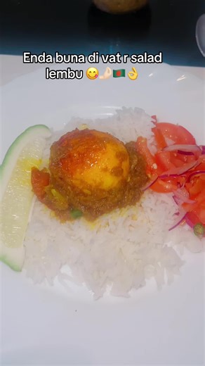 Delicious Enda Buna with Rice and Salad Recipe