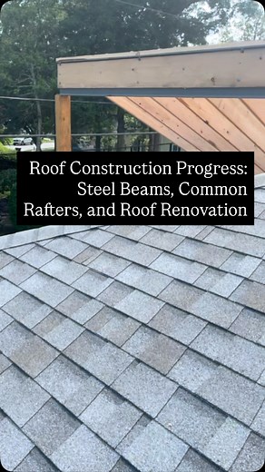 13 reactions | Roof Construction Progress: Steel Beams, Common...