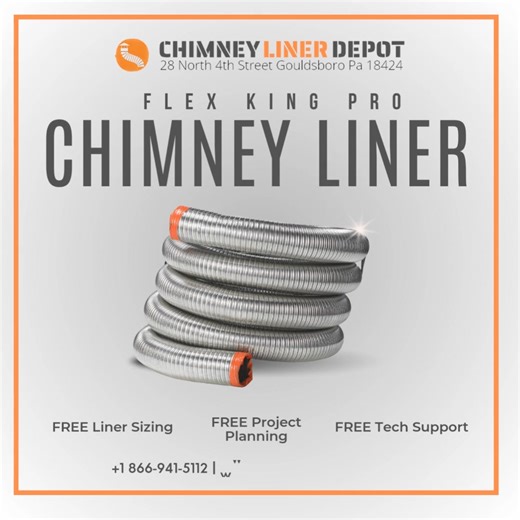 Choose our flexible stainless steel chimney liner kit for a seamless installation experience. Free liner sizing, free project planning, and free technical support included. Check out our new chimney product list at www.chimneylinerdepot.com and call us before you check out at 1 866-941-5112. #pennsylvania #Gouldsboro #chimney #chimneylinerdepot #chimneysupplier #chimneymanufacturer #chimneysweep #chimneycleaning #chimneyinspection | Chimney Liner Depot - USA