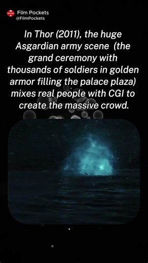 In Thor (2011), the huge Asgardian army scene (the grand ceremony with thousands of soldiers