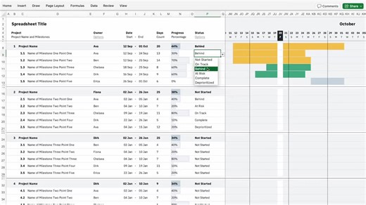 2024-2025 Gantt Chart Template | Project Management in Microsoft Excel (.XLSX) - Etsy