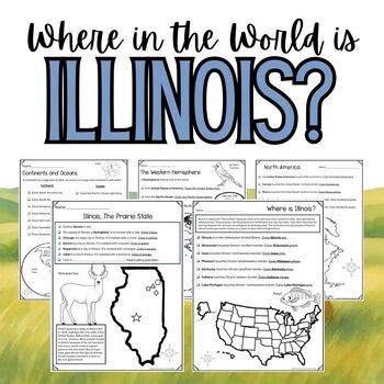Illinois Map Worksheet - Find and Color Activities