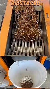 COPPER SWARF SHREDDING - BigStackD Casting - ASMR Metal Shredding #copper #asmr