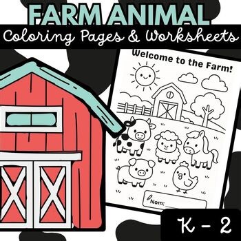 Farm Animal Coloring Pages and Worksheets | Preschool & Kindergarten Printable