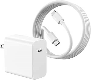 KIWI design 45W USB-C Super Fast Charger Compatible with Meta Quest 3S/3/2/Pro/Pico 4, VR Adapter with 5FT USB-C Cable Fast Charging for Phones and Tablets