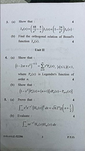 special functions and integral transform paper 2022 #crsu