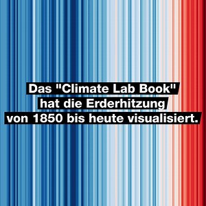Früher 🔵, heute 🔴: Das Climate Lab Book hat die Erderhitzung von 1850 bis heute in gestreiften Grafiken visualisiert, wir haben daraus einen Clip gemacht! (http://bit.ly/2OBMOPo) | Greenpeace Deutschland