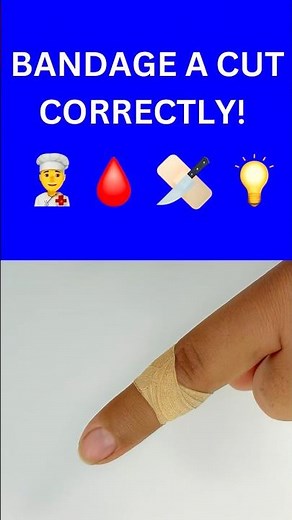 FIRST AID HACK | Bandage a Cut the Right Way! #diy #hack #tricks