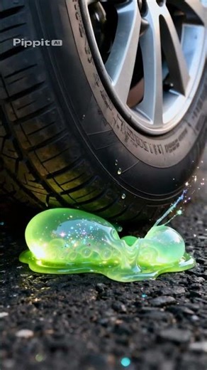 CRUSHING ASMR 😍 | Satisfying Tire vs Glowing Slime Pods in 4K Slow Motion#shorts #asmr #realestate