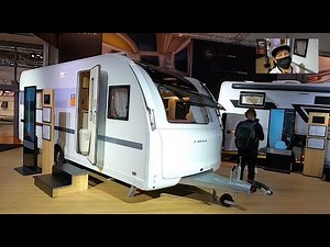 Adria Adora 572 UT caravan travel trailer compact Camping RV Camper walkaround and interior V0202