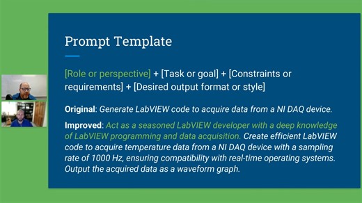 Accelerating Innovation with LabVIEW: E2 LLM Prompt Engineering